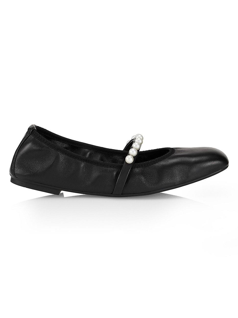 Womens Goldie Leather Ballet Flats product image