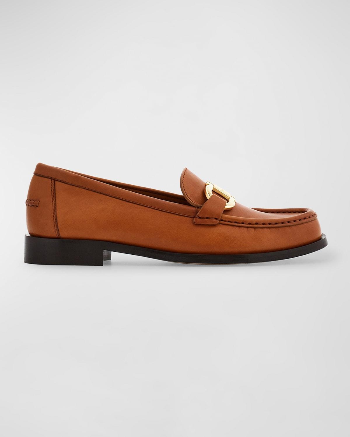 Womens Maryan Gancini Leather Loafers Product Image