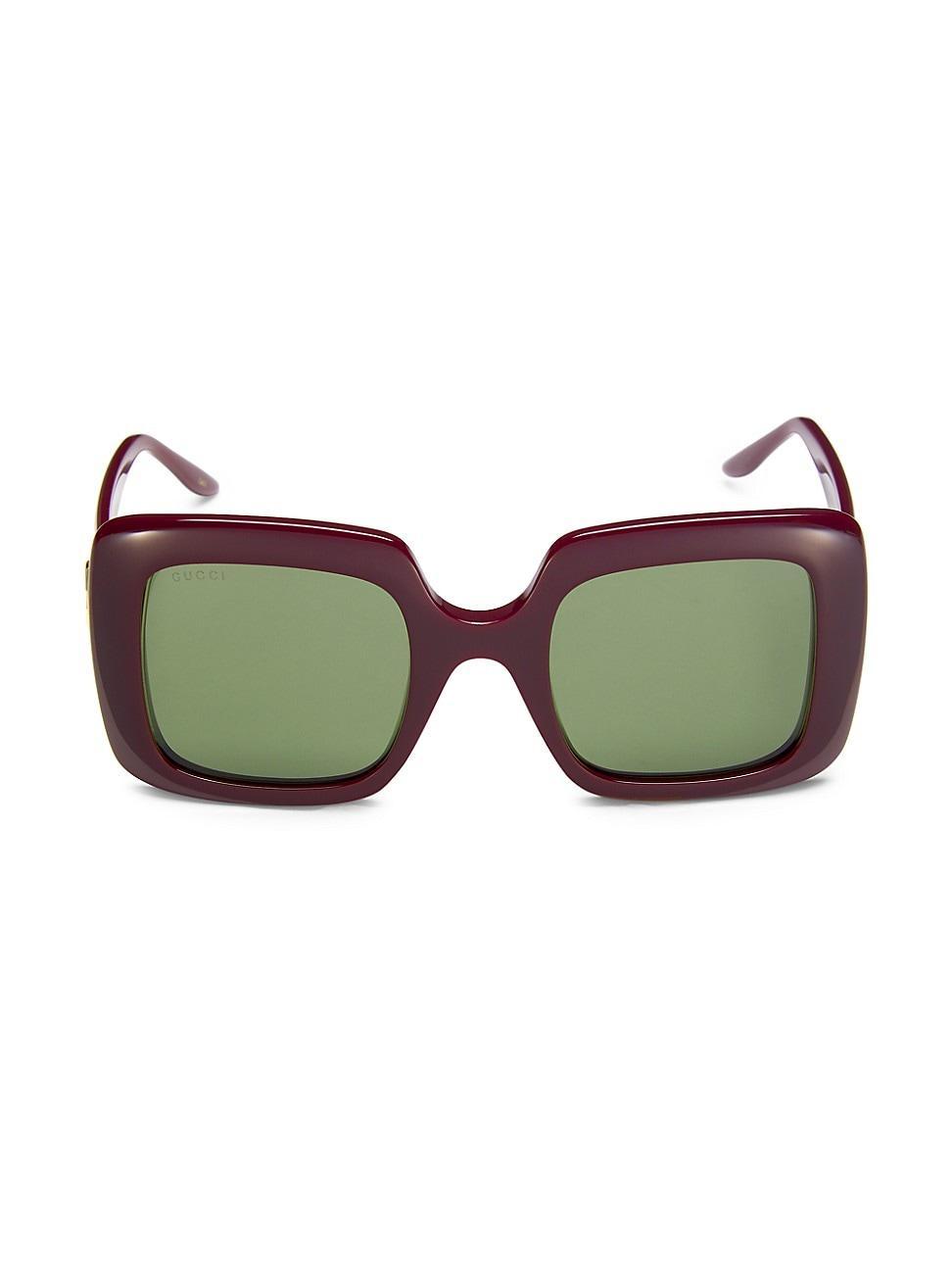 Womens 52MM Rectangular Squared Sunglasses Product Image