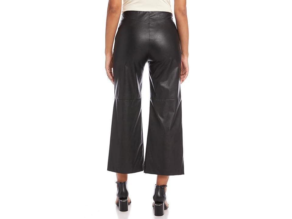 Karen Kane Plus Size Cropped Faux Leather Pants Women's Jumpsuit & Rompers One Piece Product Image