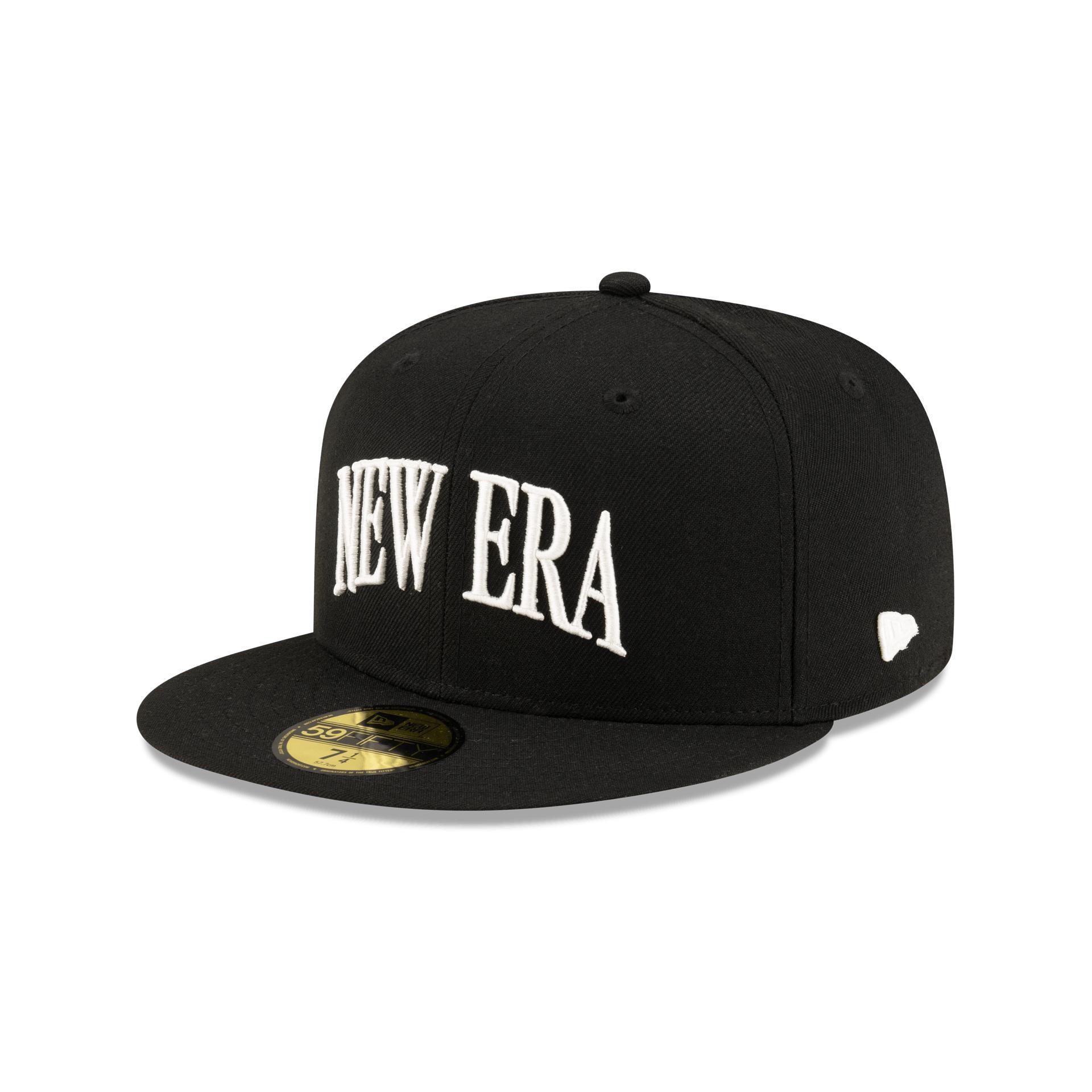 Brand New Era Sized Black 59FIFTY Fitted Hat Male Product Image