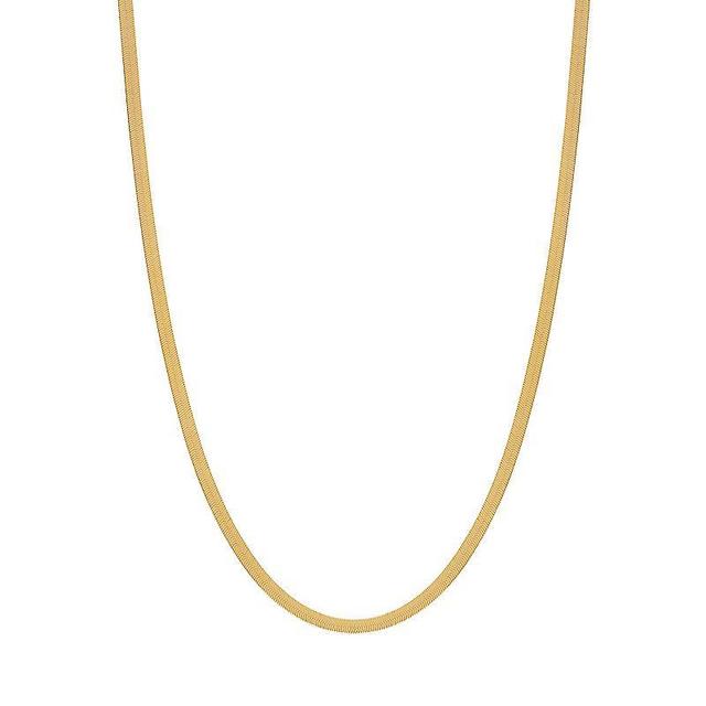 Jordan Blue 10k Gold 2.4 mm Smooth Herringbone Necklace, Womens Yellow Product Image