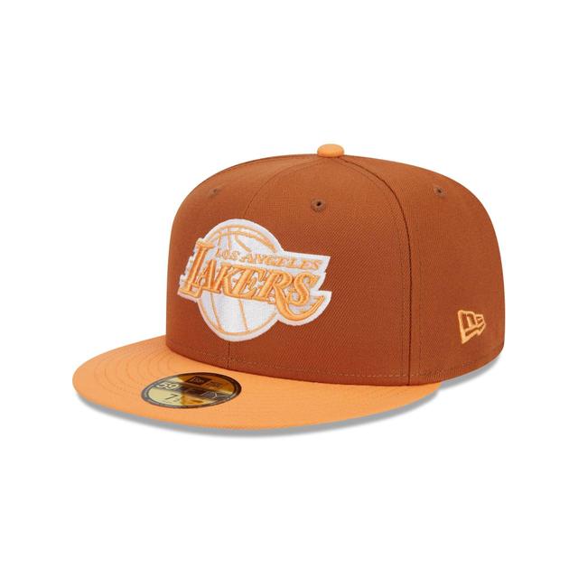 Los Angeles Lakers Color Pack Earthy Brown 59FIFTY Fitted Hat Male Product Image