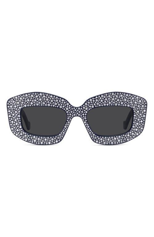 Womens Anagram 49MM Crystal Rectangular Sunglasses Product Image