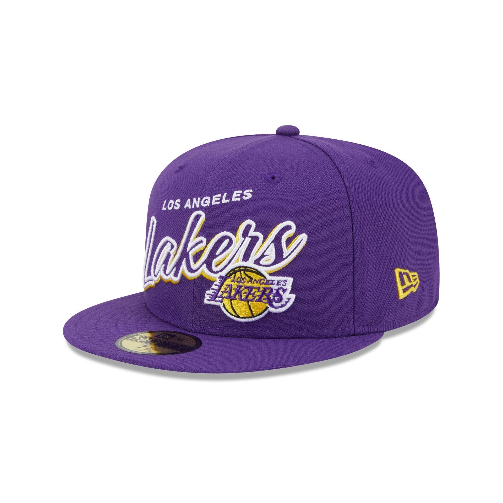 Los Angeles Lakers Script Sided 59FIFTY Fitted Hat Male Product Image