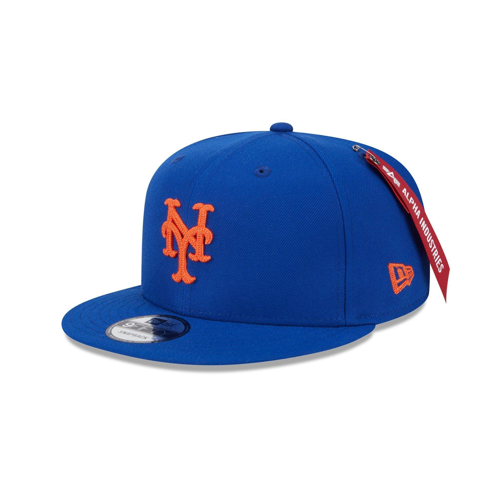 Alpha Industries x New York Mets Blue 9FIFTY Snapback Hat Male Product Image