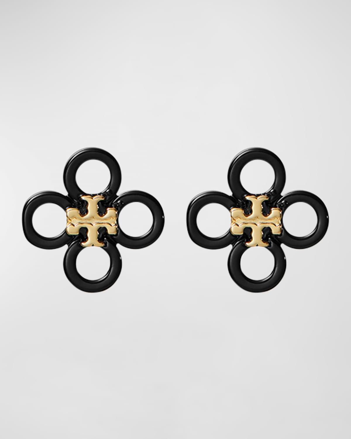 Tory Burch Small Kira Enamel Clover Stud Earrings Product Image