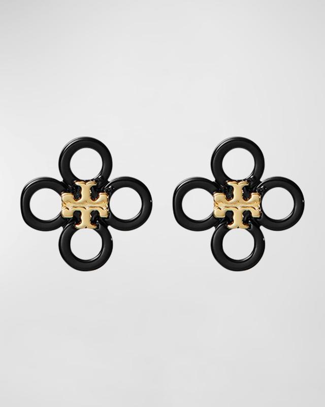 Tory Burch Small Kira Enamel Clover Stud Earrings Product Image