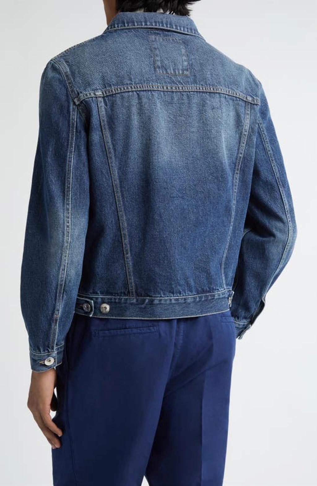 BRUNELLO CUCINELLI Denim Trucker Jacket In Dark Denim Product Image