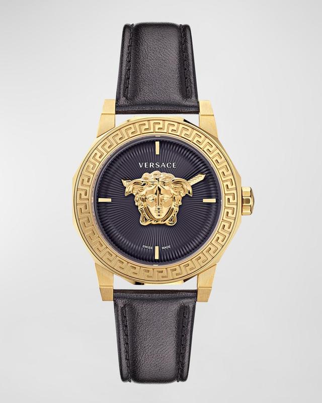 Versace Medusa Deco Leather Strap Watch, 38mm Product Image