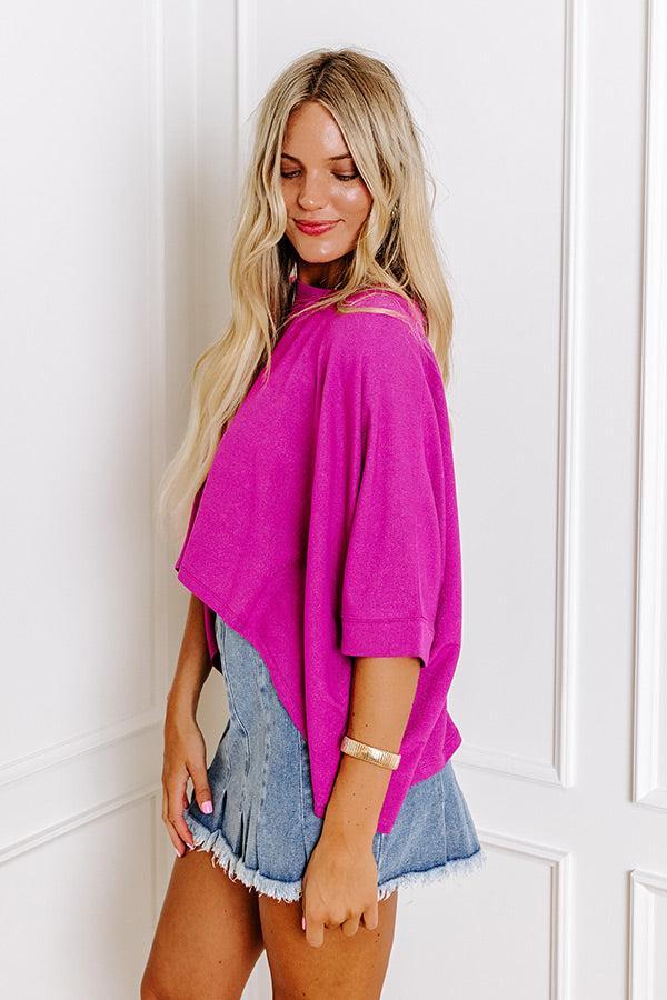 One Way Ticket Shift Top in Berry Product Image