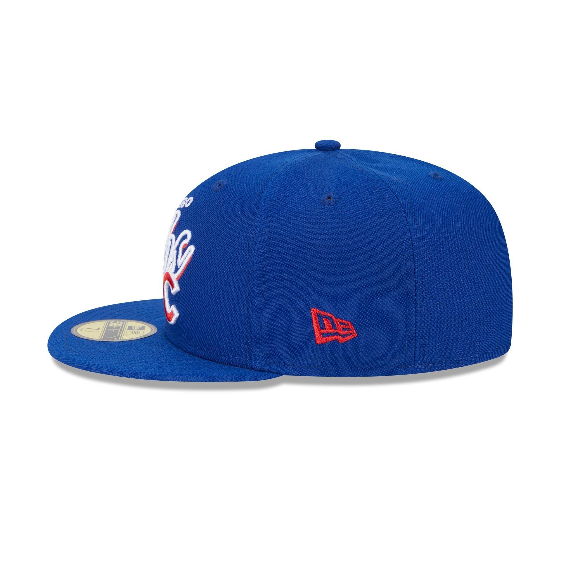 Chicago Cubs Script Sided 59FIFTY Fitted Hat Male Product Image