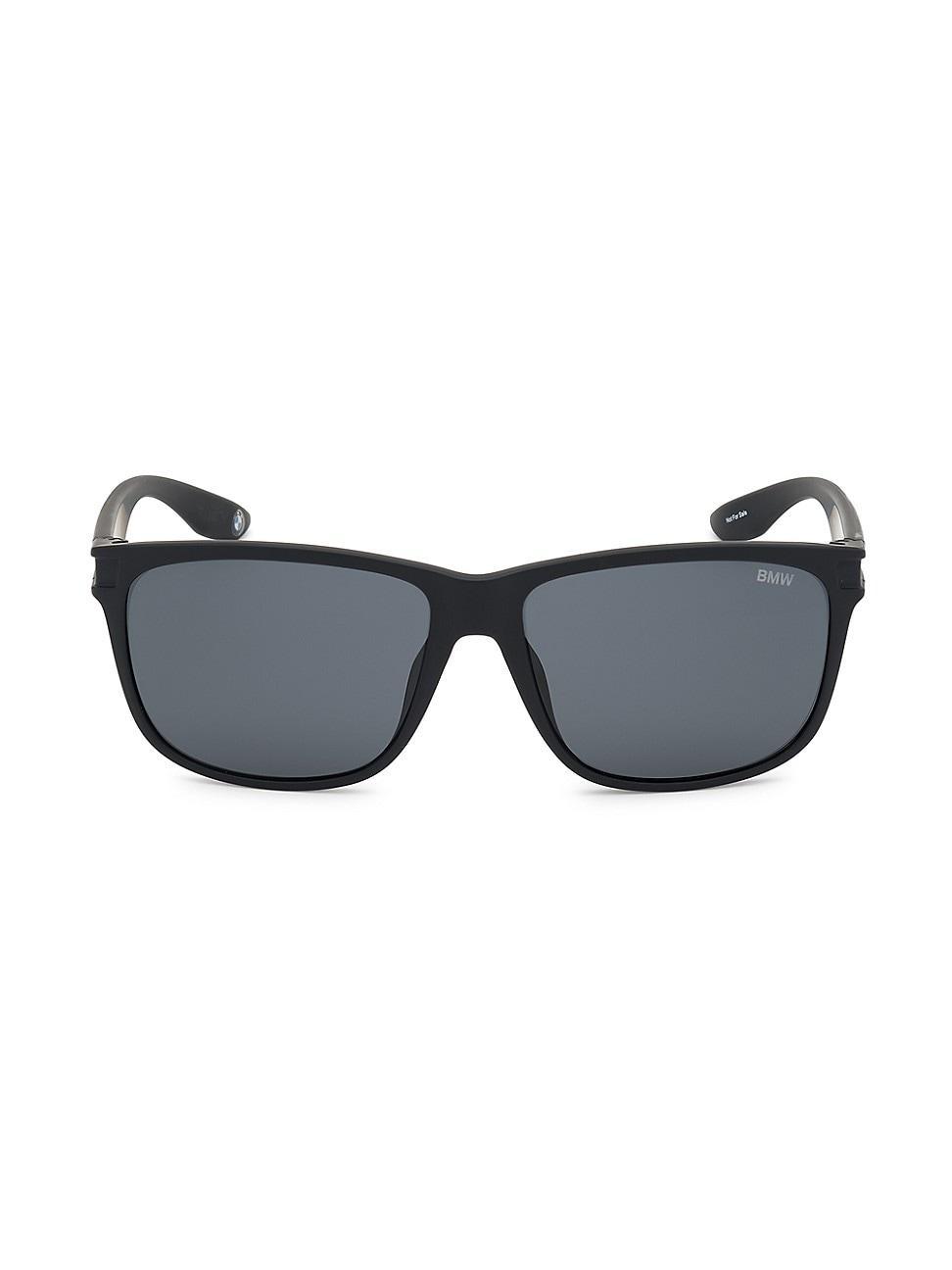 Mens Injected 60MM Square Sunglasses Product Image