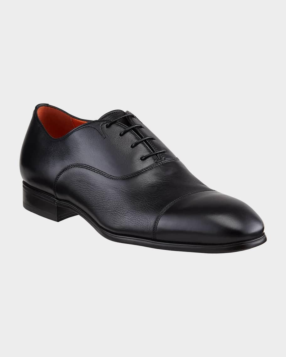 Mens Salem Leather Cap-Toe Oxfords Product Image