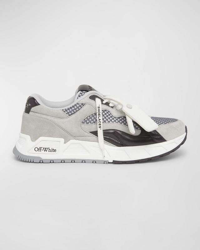 Mens Kick Off Mesh and Leather Runner Sneakers Product Image