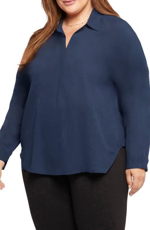 NYDJ Becky Recycled Polyester Georgette Popover Blouse Product Image