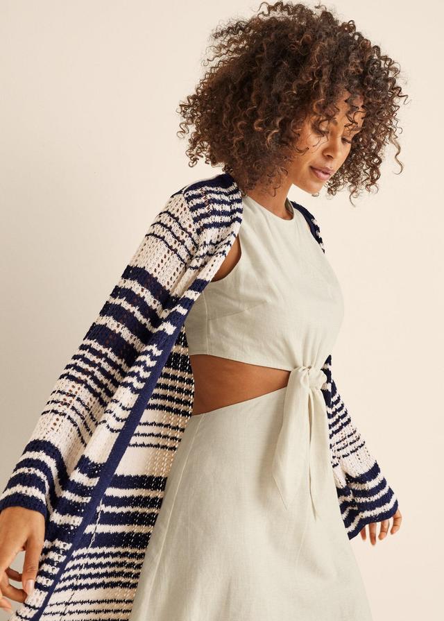 Stripe Duster  - Navy Multi Product Image