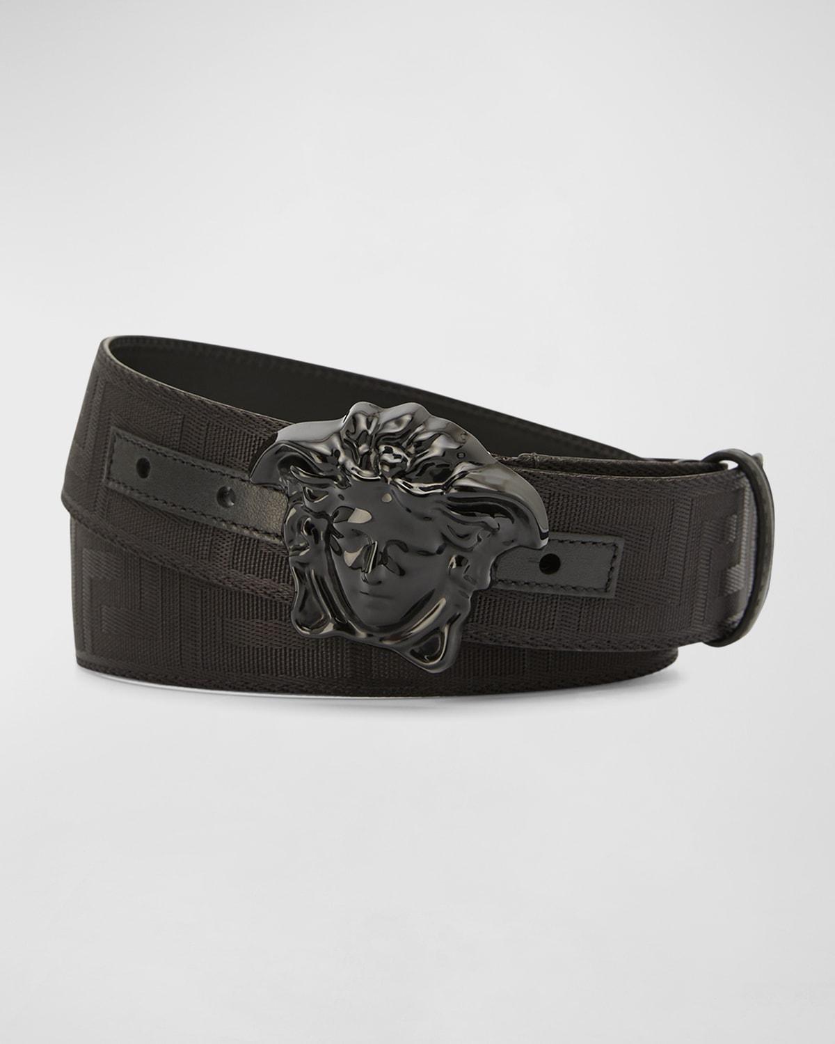 Mens Tonal Medusa/Greek Key Web Belt Product Image