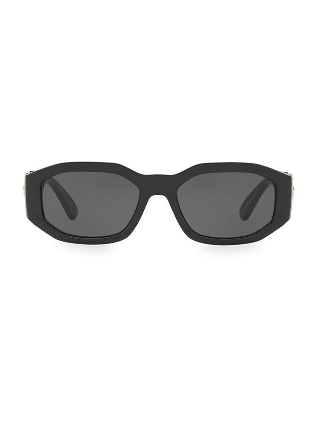 Mens 53MM Medusa Detail Oval Sunglasses Product Image