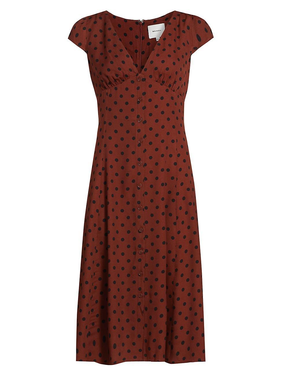 Womens Wilda Polka-Dot Dress product image