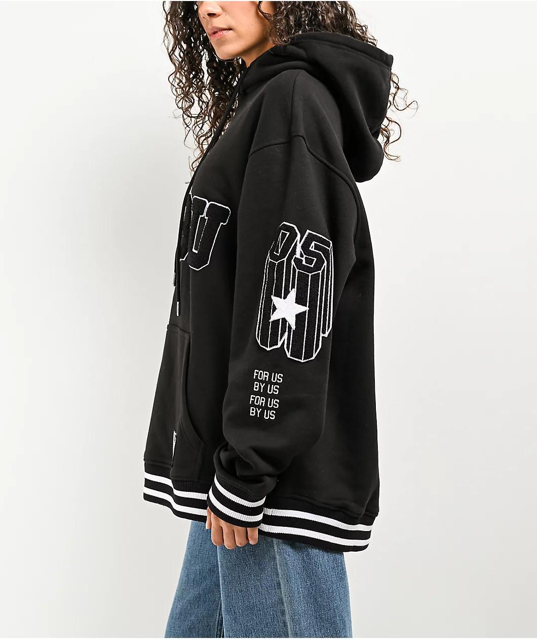 FUBU Chenille Logo Black Hoodie Product Image