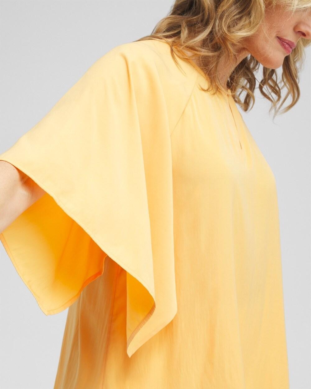 Satin Keyhole Neck Blouse Product Image