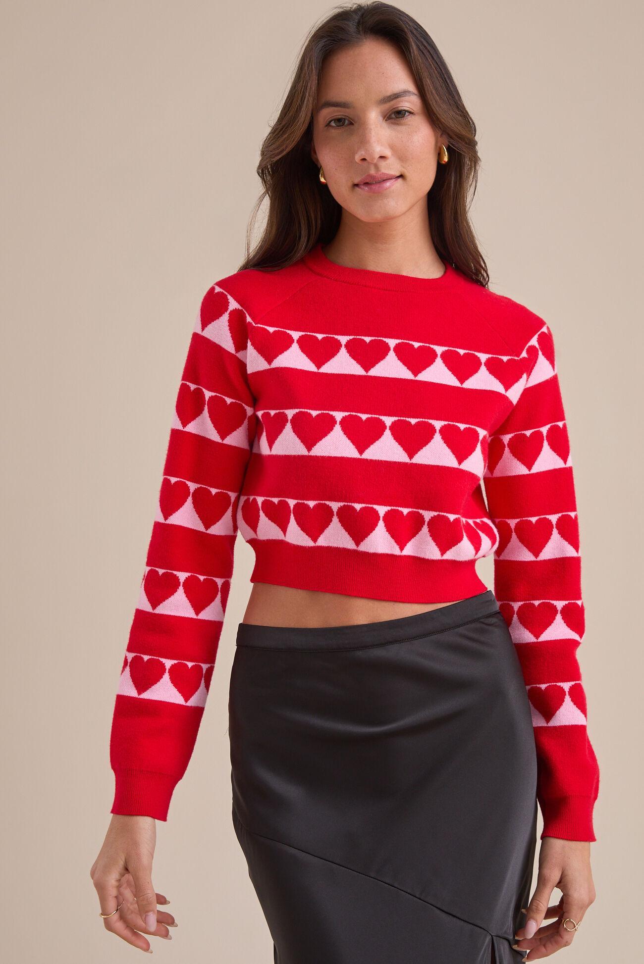 Juliette Heart Fitted Sweater Product Image