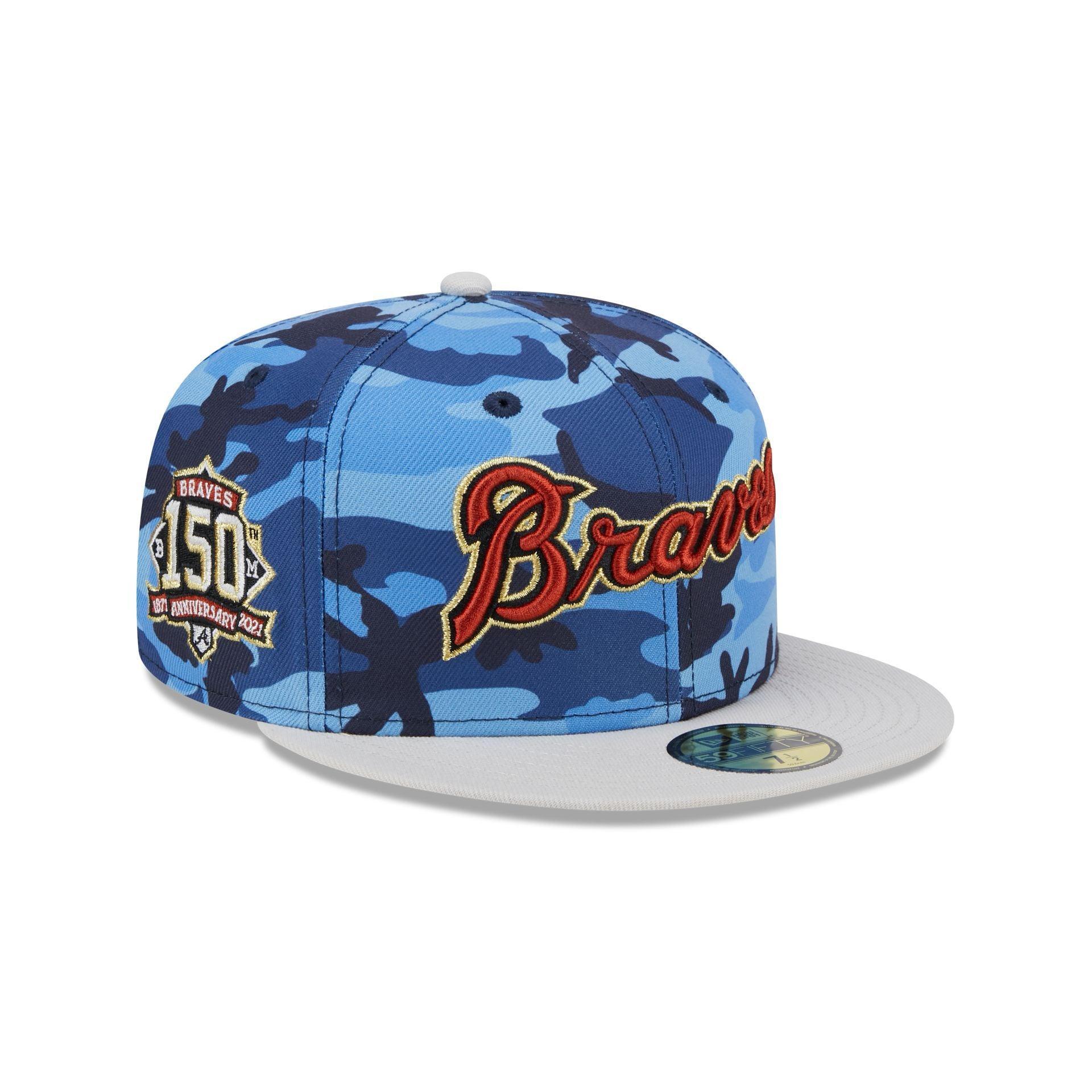 Atlanta Braves Blue Camo 59FIFTY Fitted Hat Male Product Image