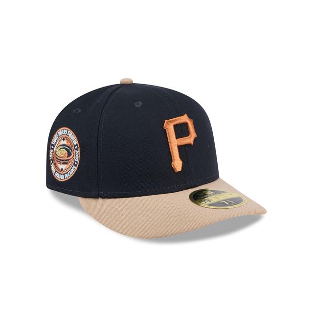 Pittsburgh Pirates Blue Ivory Low Profile 59FIFTY Fitted Hat Male Product Image