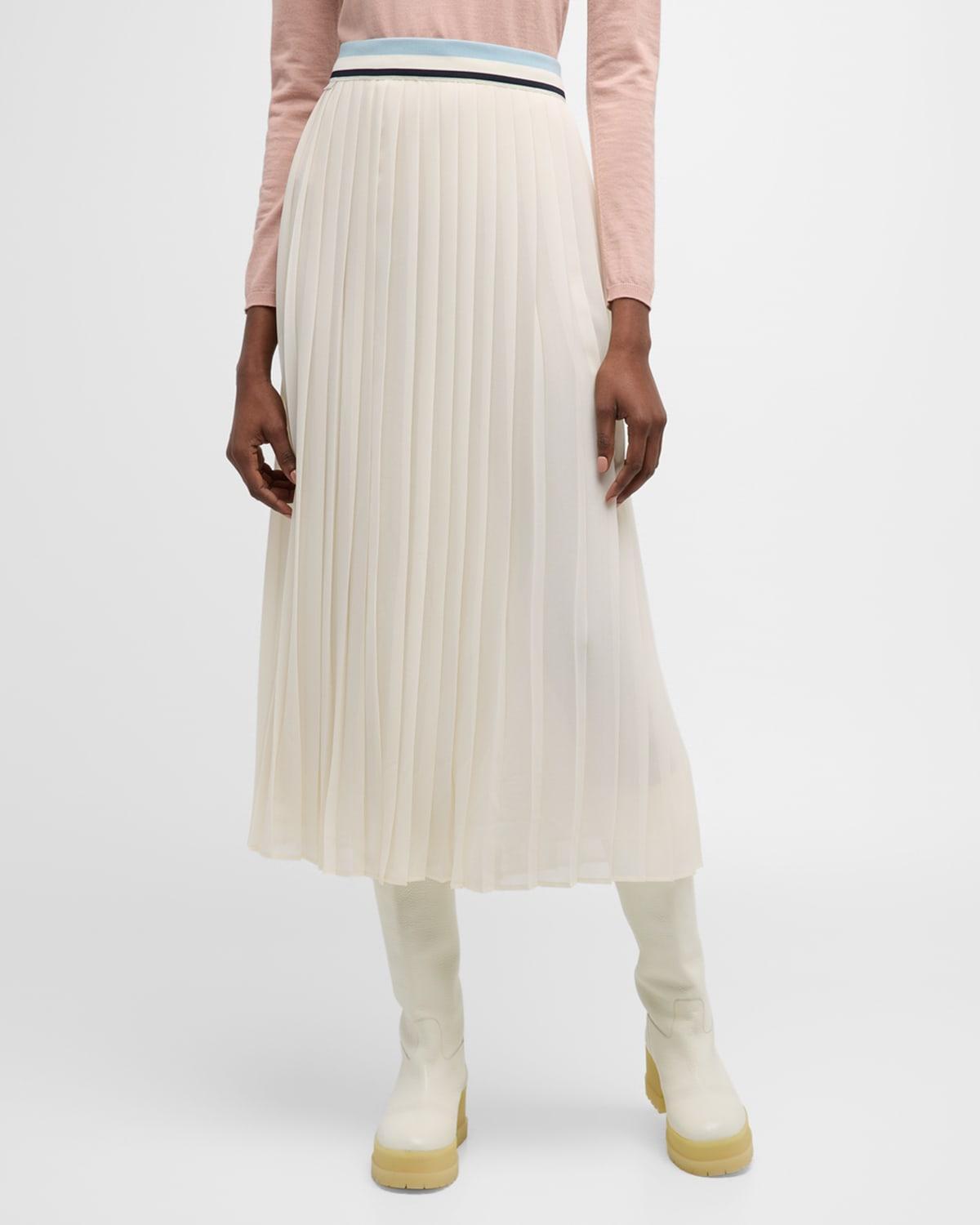 Womens Pleated Maxi Skirt Product Image