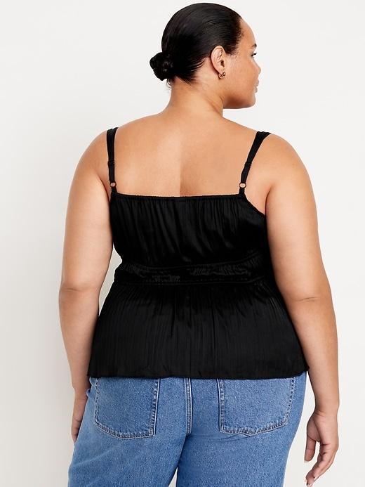 Waist-Defined Satin Top Product Image