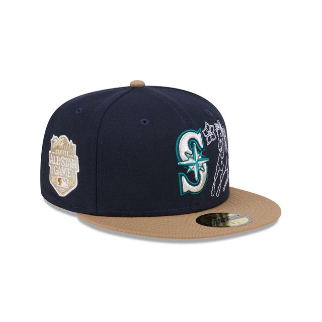 Seattle Mariners Western Khaki 59FIFTY Fitted Hat Male Product Image