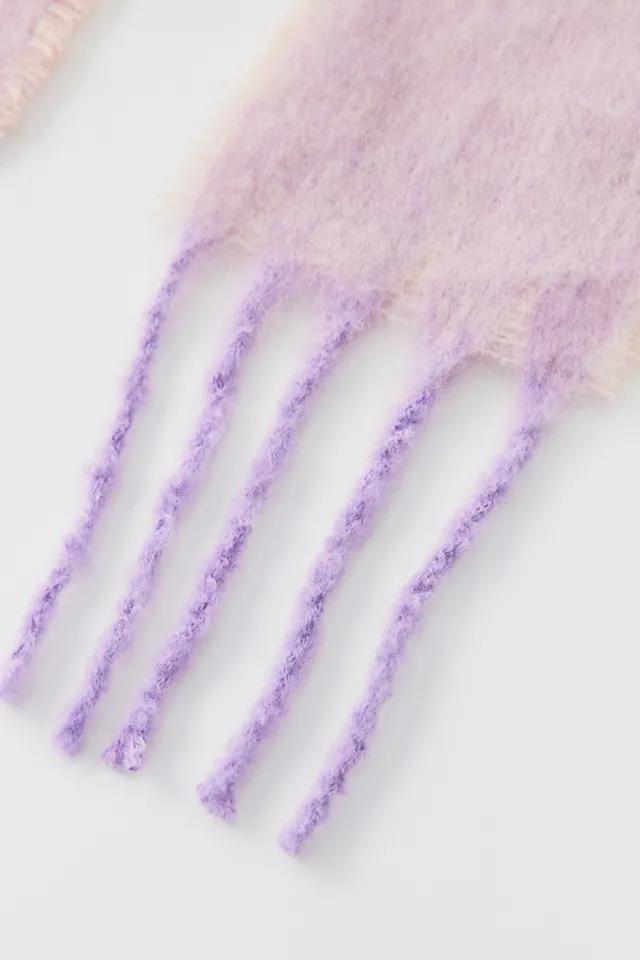 Skinny Fuzzy Woven Scarf Product Image