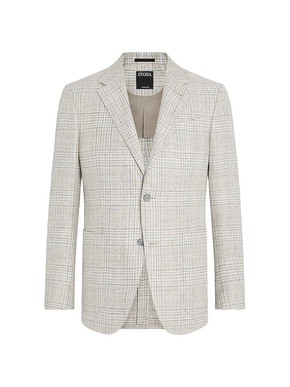 Mens Crossover Linen Wool and Silk Jacket Product Image