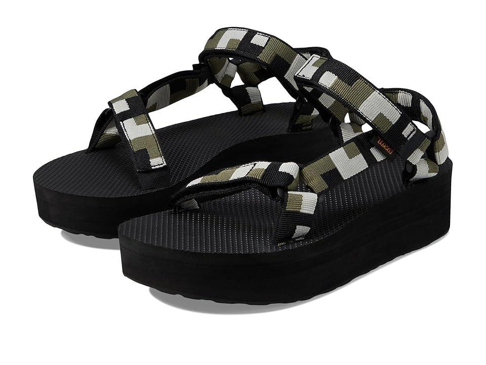 Teva Flatform Universal (Retro Shapes Black) Women's Sandals Product Image