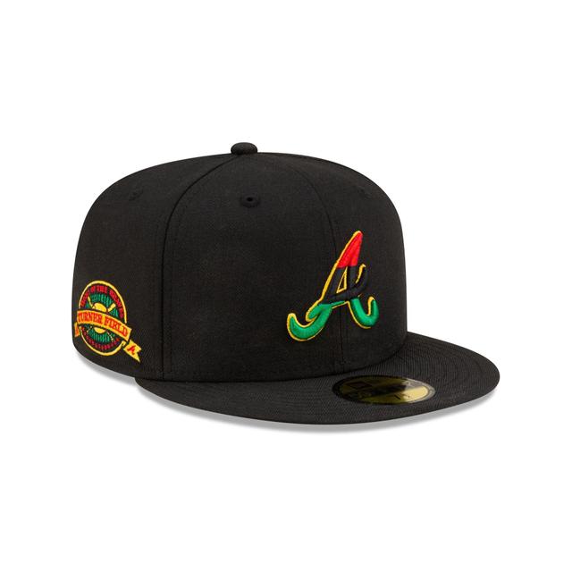 Just Caps Freedom Day Atlanta Braves 59FIFTY Fitted Hat Male Product Image