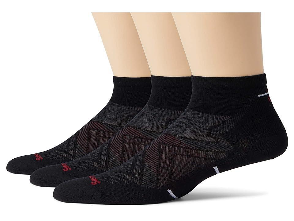 Smartwool Run Zero Cushion Ankle Socks 3-Pack Men's Crew Cut Socks Shoes Product Image