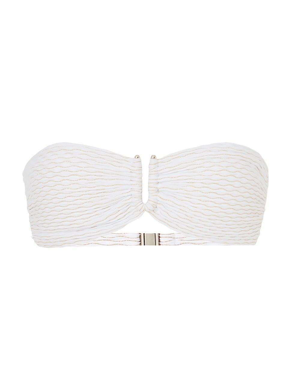 Womens Verone Textured Waves Bandeau Bikini Top Product Image