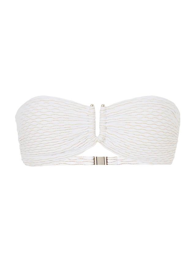 Womens Verone Textured Waves Bandeau Bikini Top Product Image