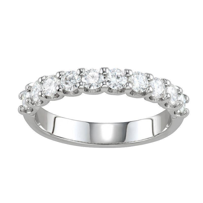 Charles & Colvard 1 Ct. T.w. Moissanite Anniversary Band In 14K White Gold Product Image