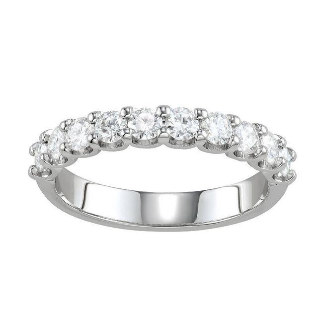 Charles & Colvard 1 Ct. T.w. Moissanite Anniversary Band In 14K White Gold Product Image