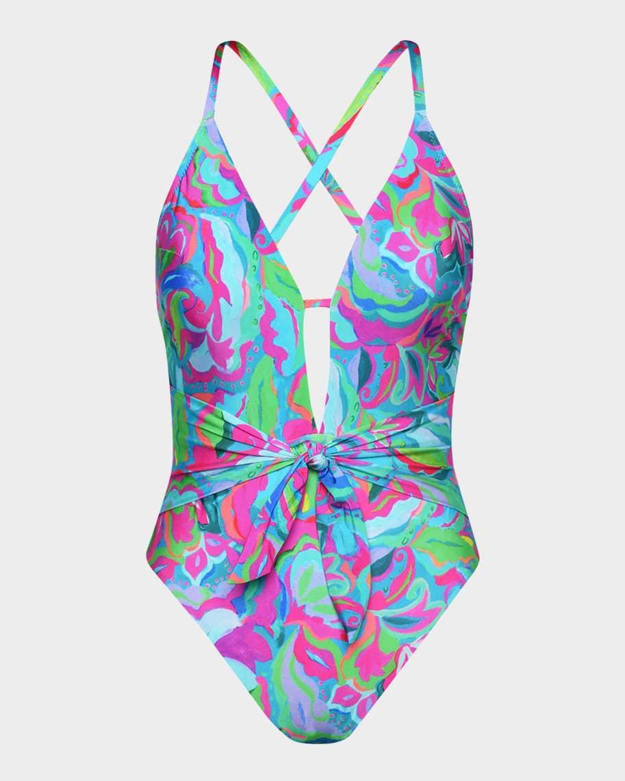 Swirltopia V Plunge One-Piece Swimsuit Product Image