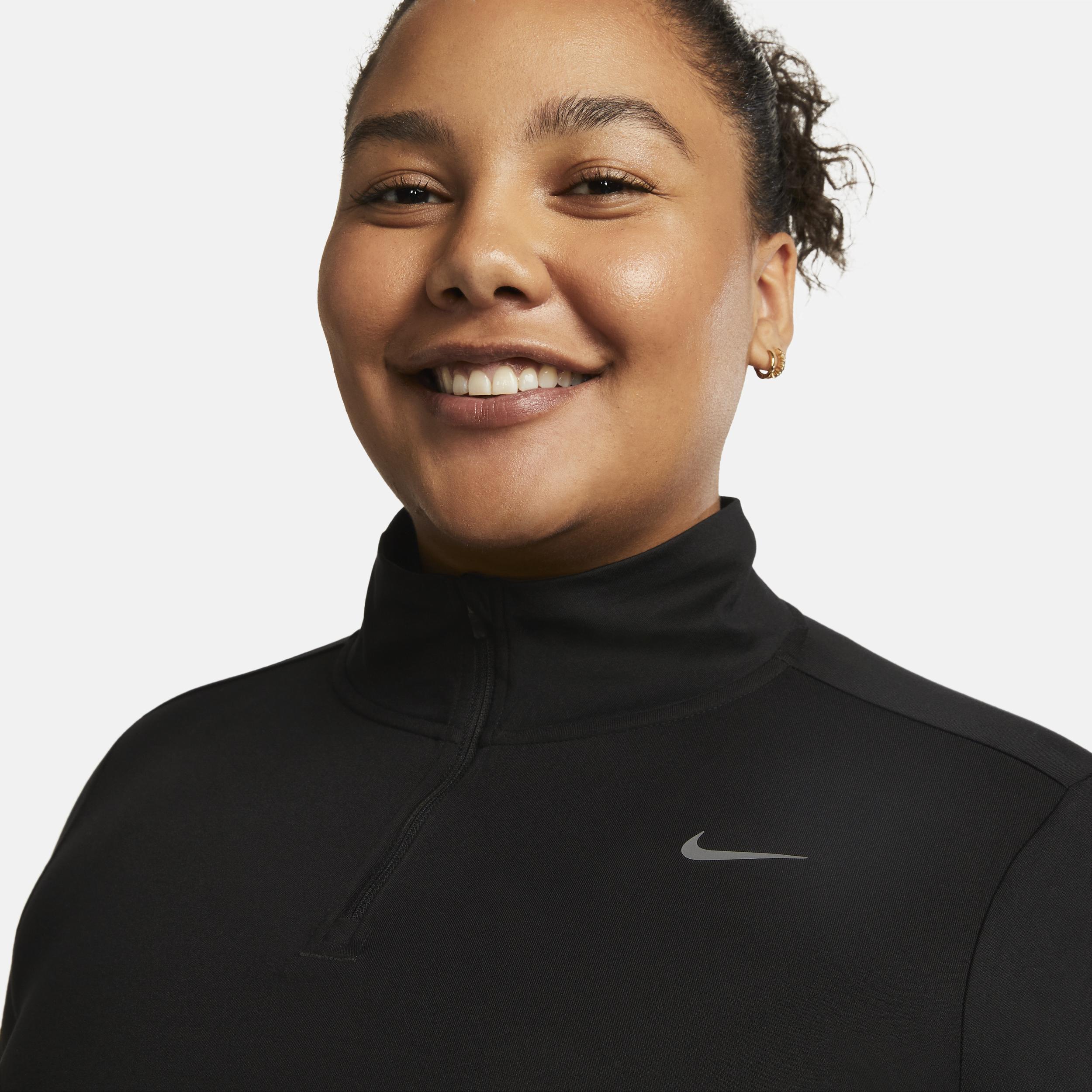 Nike Women's Dri-FIT Swift Element UV 1/4-Zip Running Top (Plus Size) Product Image