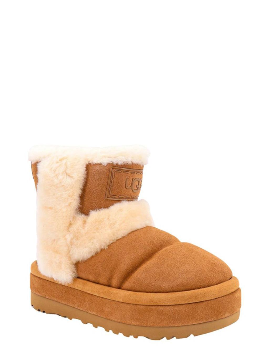 Chillapeak Suede Shearling Classic Boots In Beige Product Image