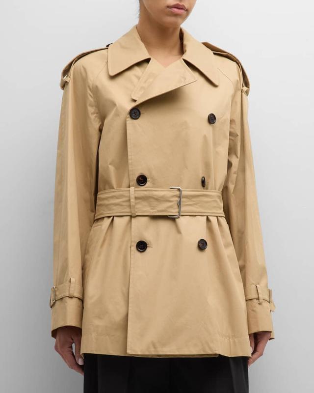 Belted Oversized Double-Breasted Trench Coat Product Image