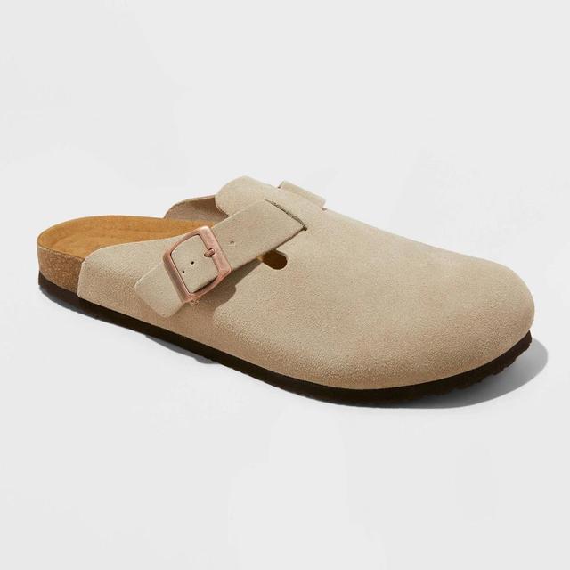 Mens Arthur Suede Clogs - Goodfellow & Co Taupe 11 Product Image