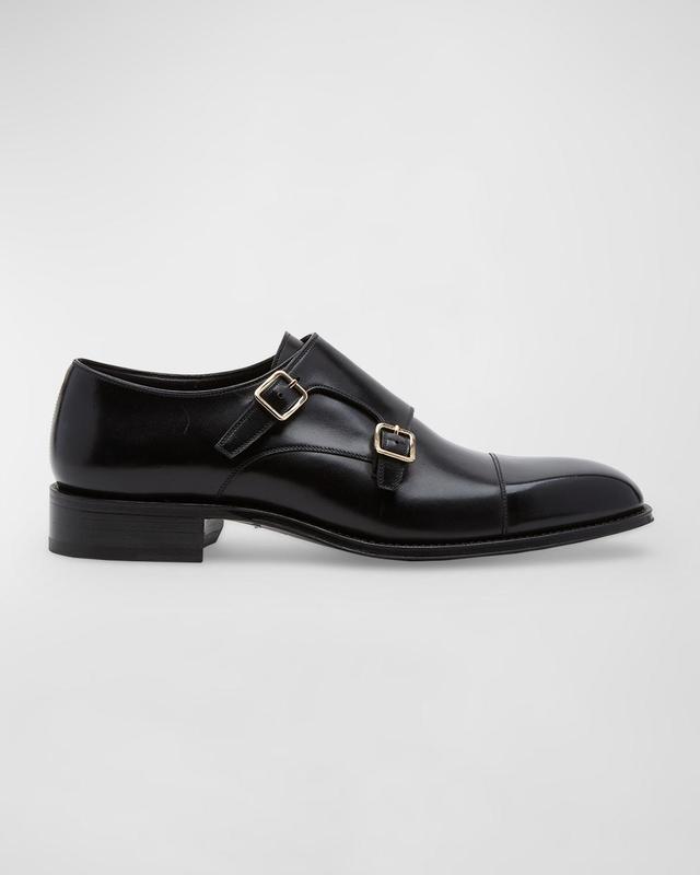 Mens Claydon Leather Double-Monk Strap Loafers Product Image