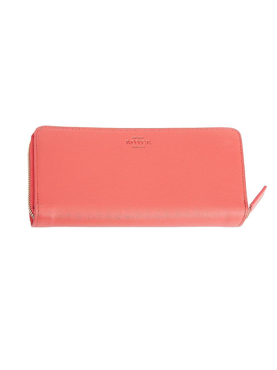 Womens RFID-Blocking Zip-Around Leather Wallet Product Image