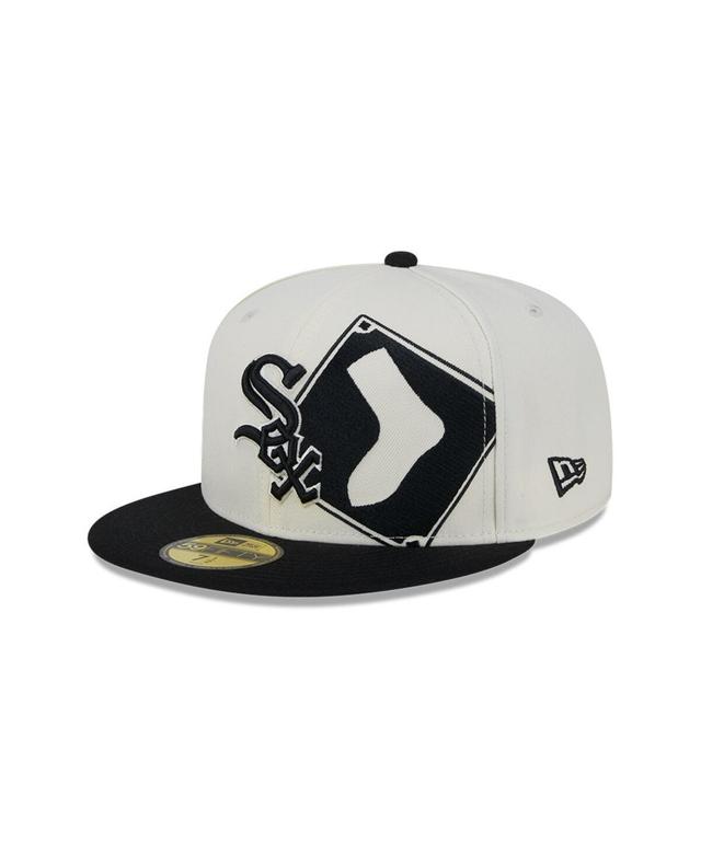 New Era Mens Cream Chicago White Sox Lonestar 59FIFTY Fitted Hat - Cream, Black Product Image