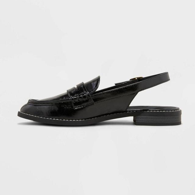 Womens Joan Slingback Loafer Flats with Memory Foam Insole - Universal Thread Black 5.5 Product Image